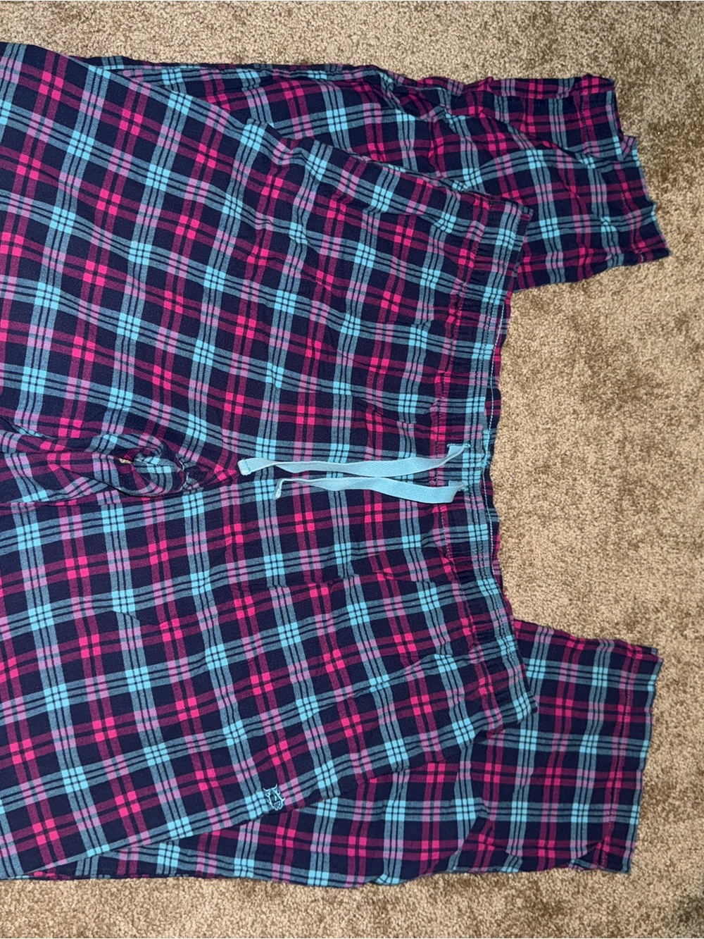 Southern Tide Navy, Pink & Light Blue Plaid Pajama Pants
